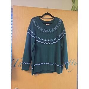 Style & Co Women's Plus Size Fair Isle Knit Sweater